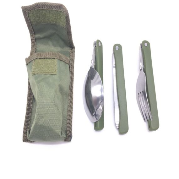 Folding Stainless Steel Cutlery Set – Knife, Spoon and Fork