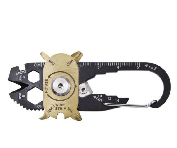20 In 1 EDC Stainless Steel Multitool with Keychain Ring