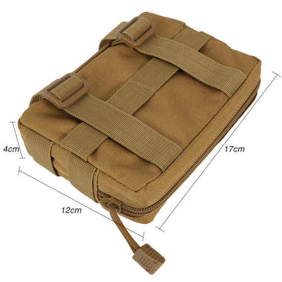 600D Nylon Waist Pouch with Molle System Support