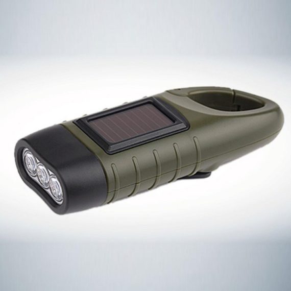 Solar and Hand Crank Flashlight – Rechargeable Flashlight