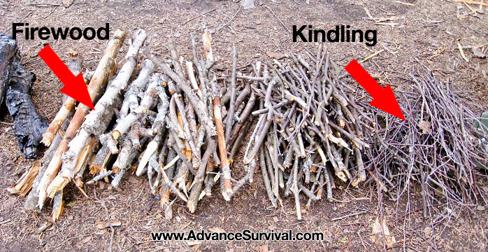 Start a fire without matches - Kindling