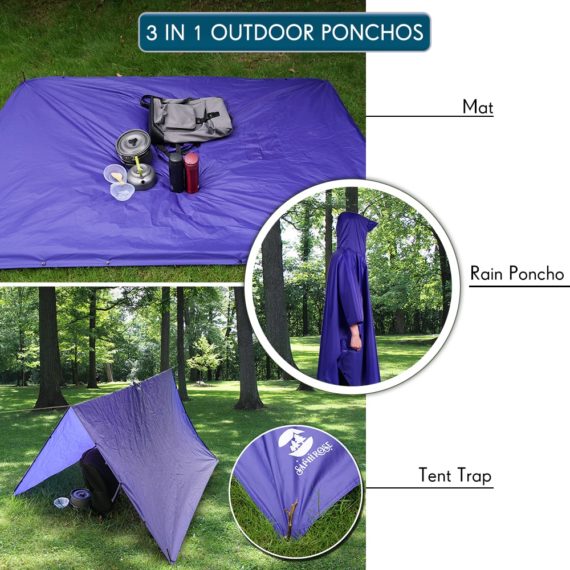 Multi-function Waterproof Poncho / Raincoat / Rain Cover